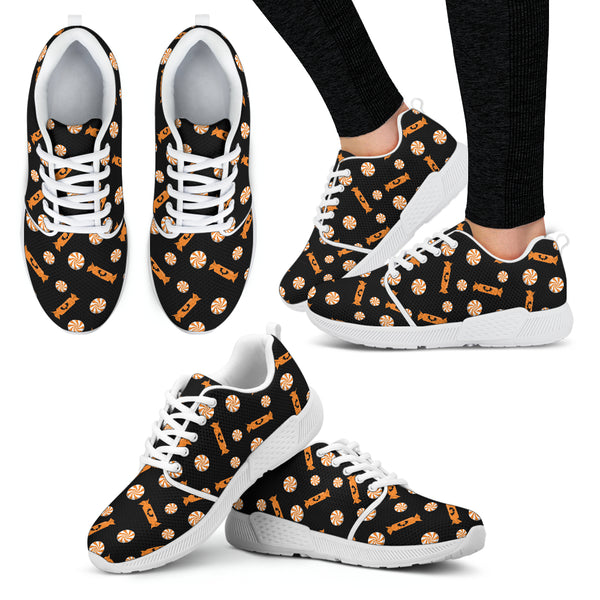 Orange Trick Or Treat Candy Women Athletic Sneakers