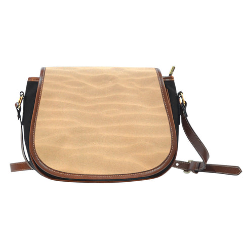 Nature Themed Design 3 Crossbody Shoulder Canvas Leather Saddle Bag