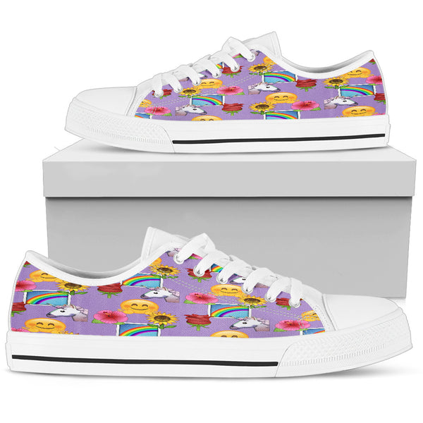 Emoji Happy Place Womens Low Top Shoes