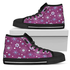 Frozen Snowing Womens High Top Shoes - STUDIO 11 COUTURE