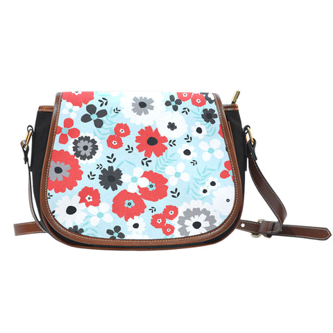 Betty (B5) Crossbody Shoulder Canvas Leather Saddle Bag