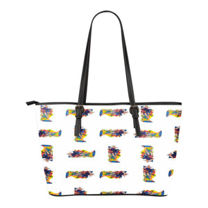 Jems And Holograms Themed Design C10 Women Large Leather Tote Bag