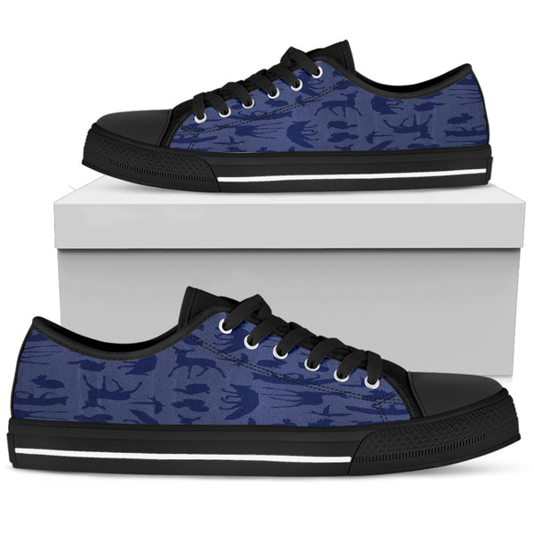 Woodland Creatures Purple Womens Low Top Shoes - STUDIO 11 COUTURE