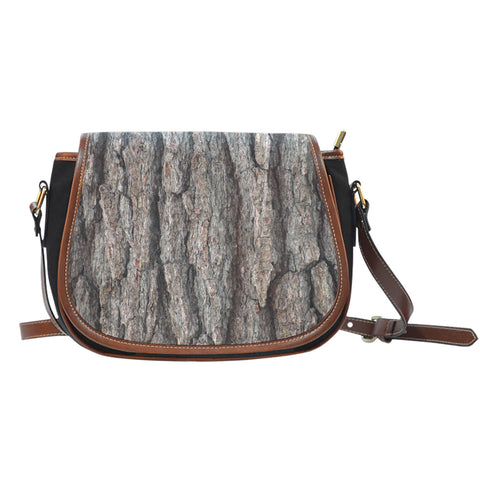 Nature Themed Design 4 Crossbody Shoulder Canvas Leather Saddle Bag