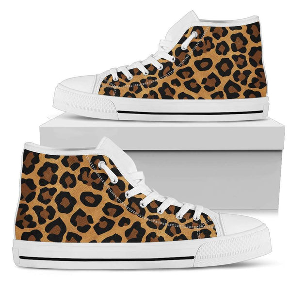 Leopard Skin Womens High Top Shoes - STUDIO 11 COUTURE
