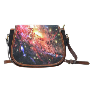 Galaxy 4 Crossbody Shoulder Canvas Leather Saddle Bag - STUDIO 11 COUTURE