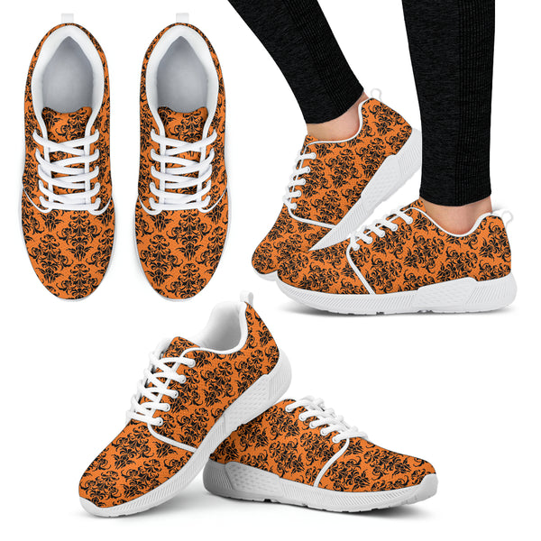 Damask Halloween Gothic Women Athletic Sneakers
