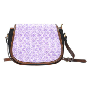 Lace Themed DFS7 Crossbody Shoulder Canvas Leather Saddle Bag