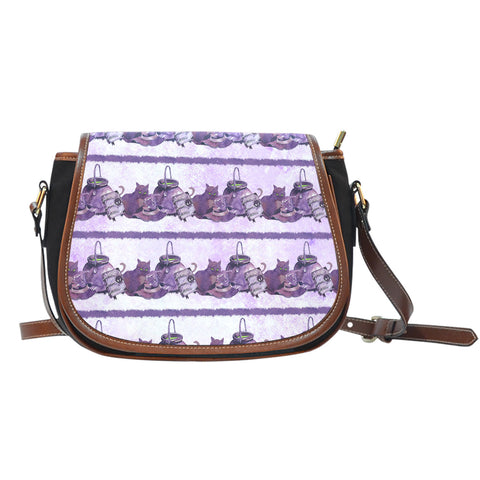 Witch Themed Design 13 Crossbody Shoulder Canvas Leather Saddle Bag