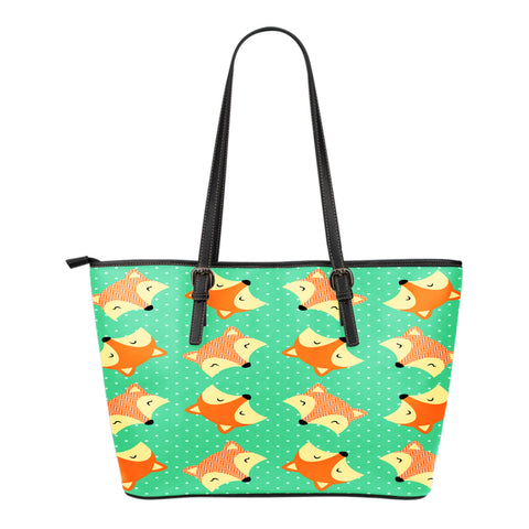 Fox 2 Themed Design C5 Women Large Leather Tote Bag