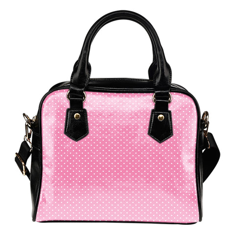 Ballerina Rose Themed Design B10 Women Fashion Shoulder Handbag Black Vegan Faux Leather