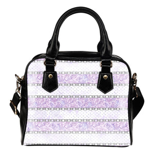 Lady Butterfly Themed Design B3 Women Fashion Shoulder Handbag Black Vegan Faux Leather