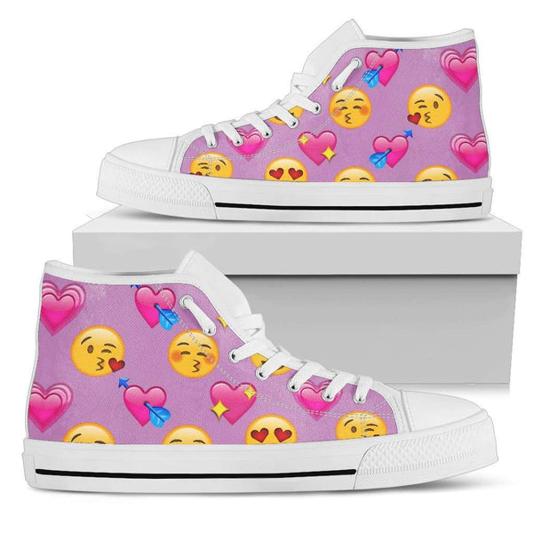 Emoji Love Womens High Top Shoes