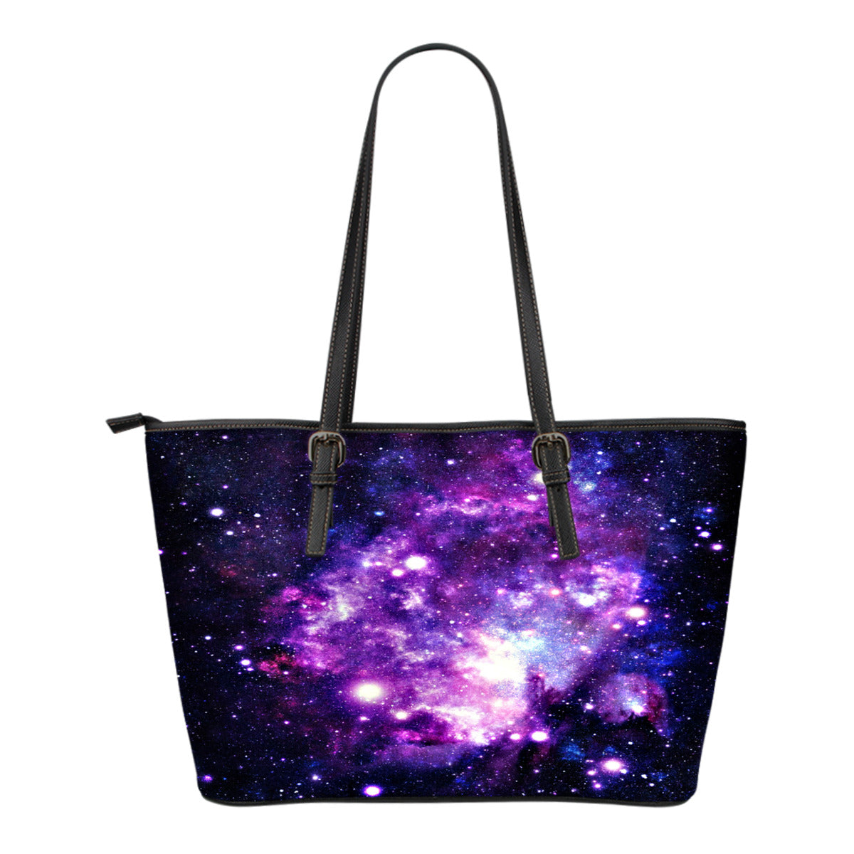 Galaxy Themed Design C3 Women Small Leather Tote Bag