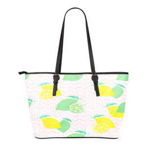 Fruits Themed Design C12 Women Large Leather Tote Bag