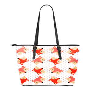 Fox 3 Themed Design C10 Women Large Leather Tote Bag