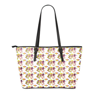 Jems And Holograms Themed Design C5 Women Large Leather Tote Bag
