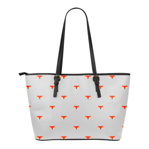 Fox 3 Themed Design C8 Women Large Leather Tote Bag