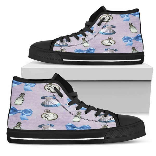 Alice In Wonderland Womens High Top Shoes