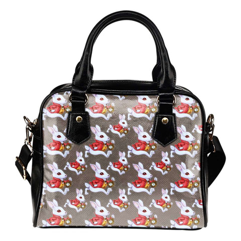 Alice In Wonderland 2 Rabbit And Time 1 Shoulder Handbag - STUDIO 11 COUTURE