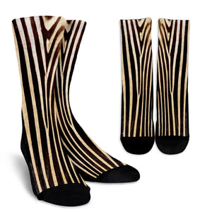 Zebra Skin Crew Socks - STUDIO 11 COUTURE