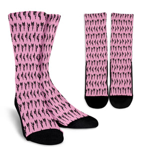 Pink Bows Crew Socks
