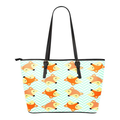 Fox 2 Themed Design C9 Women Large Leather Tote Bag