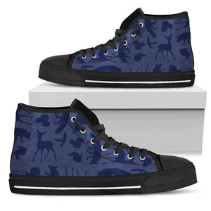 Woodland Creatures Purple Womens High Top Shoes - STUDIO 11 COUTURE