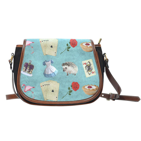 Alice Dress Rose Crown Leather Saddle Bag - STUDIO 11 COUTURE