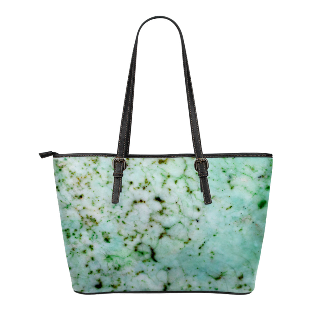 Marble Themed Design C12 Women Large Leather Tote Bag