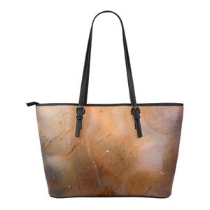 Marble Themed Design C10 Women Large Leather Tote Bag