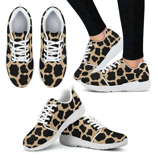 White Leopard Skin Womens Athletic Sneakers - STUDIO 11 COUTURE