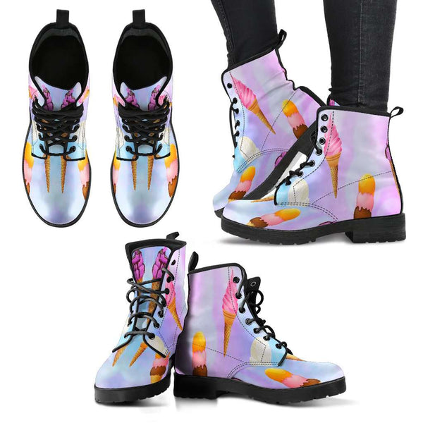 Ice Cream Womens Leather Boots