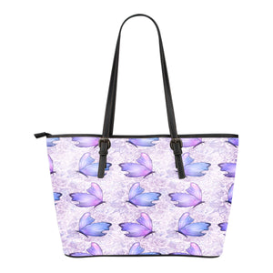 Lady Butterfly Themed Design C8 Women Large Leather Tote Bag