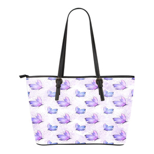 Lady Butterfly Themed Design C9 Women Large Leather Tote Bag