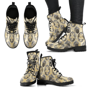 Old Television Steampunk Women Leather Boots