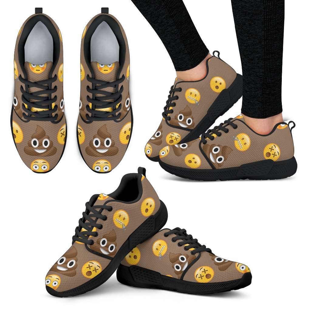 Emoji Poop Womens Athletic Sneakers