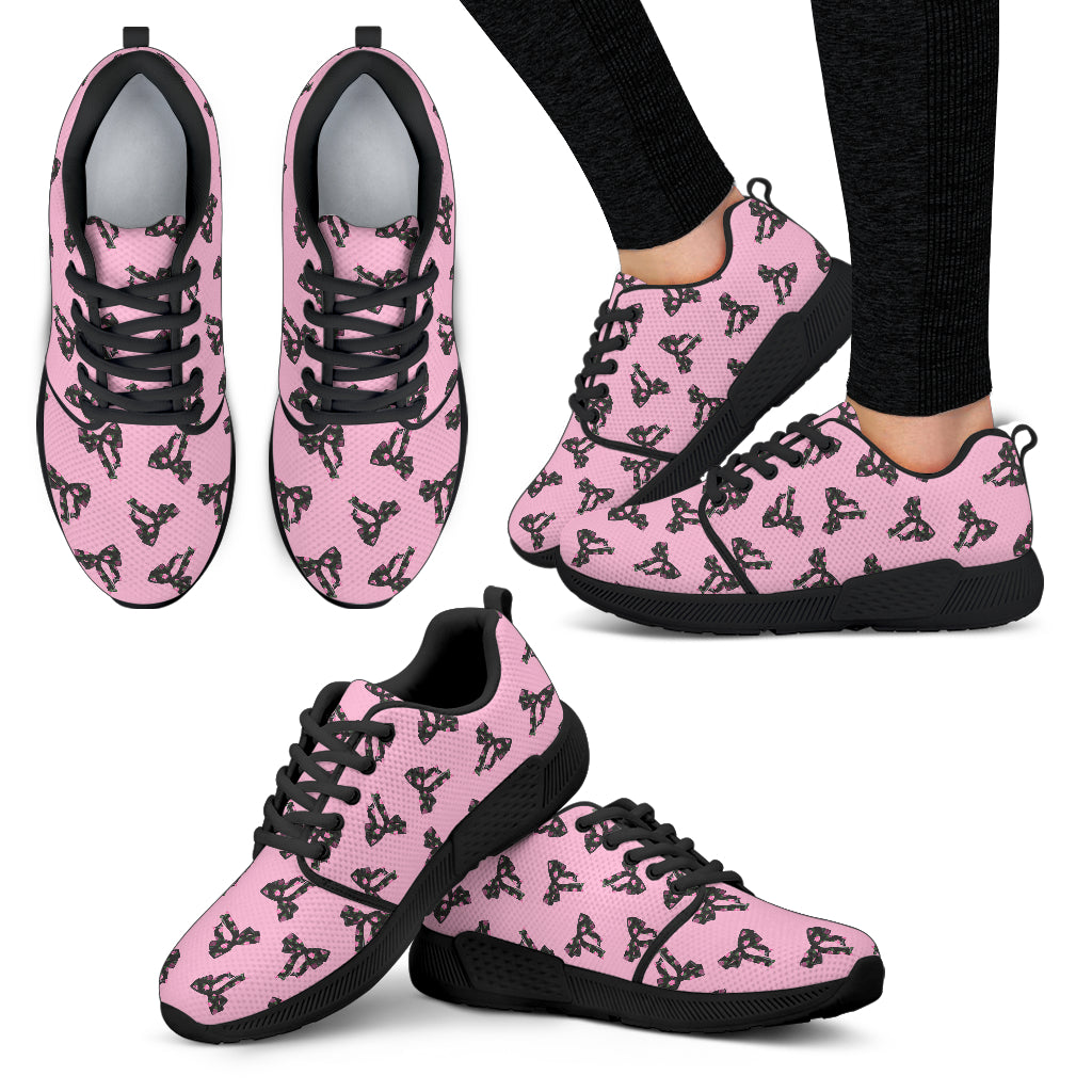 Pink Bows Women Athletic Sneakers