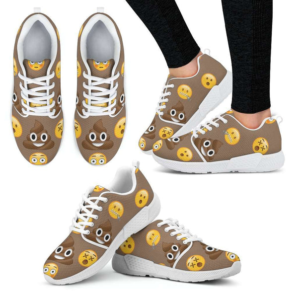Emoji Poop Womens Athletic Sneakers