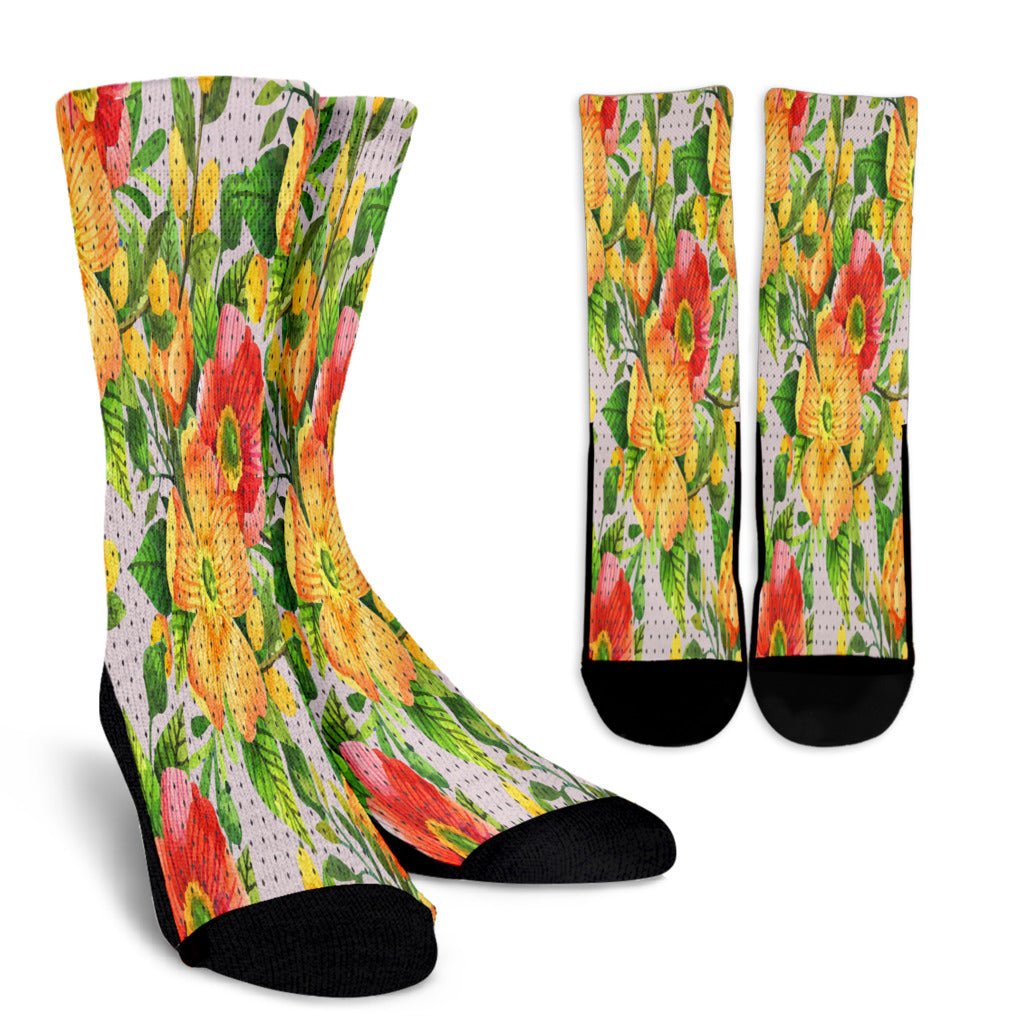 Amazing Floral Spring Crew Socks