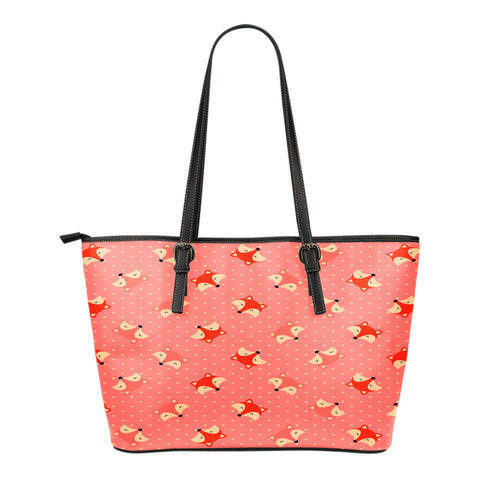 Fox 3 Themed Design C3 Women Large Leather Tote Bag