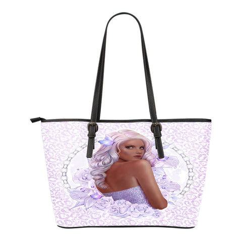 Lady Butterfly Themed Design C10 Women Large Leather Tote Bag