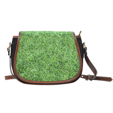 Nature Themed Design 2 Crossbody Shoulder Canvas Leather Saddle Bag