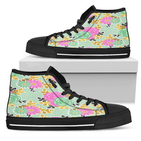 Gorgeous Floral Spring Women High Top Shoes - STUDIO 11 COUTURE