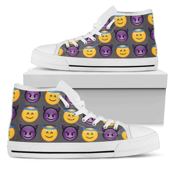 Emoji Good Vs Bad Womens High Top Shoes