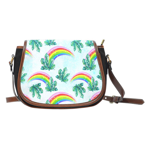 Wizard Of Oz Themed Design 11 Crossbody Shoulder Canvas Leather Saddle Bag