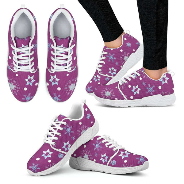 Frozen Snowing Womens Athletic Sneakers - STUDIO 11 COUTURE