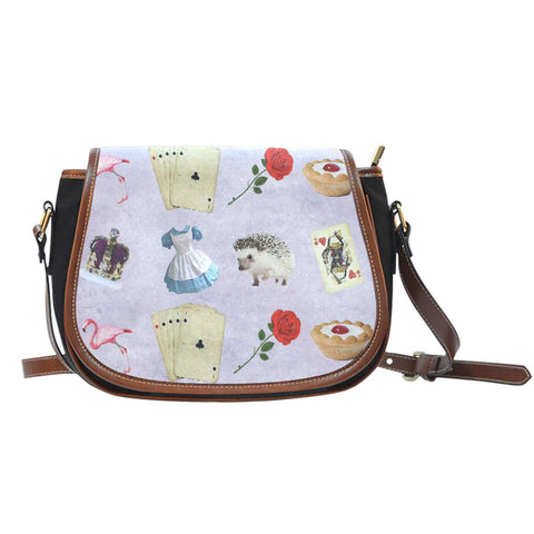 Alice Dress Rose Leather Saddle Bag - STUDIO 11 COUTURE