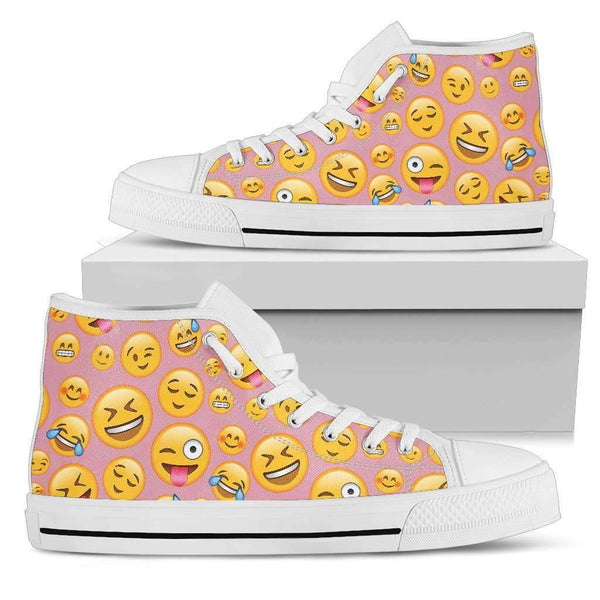 Emoji Happy Womens High Top Shoes