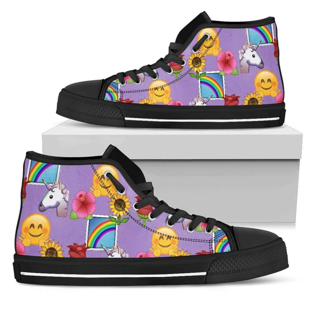 Emoji Happy Place Womens High Top Shoes